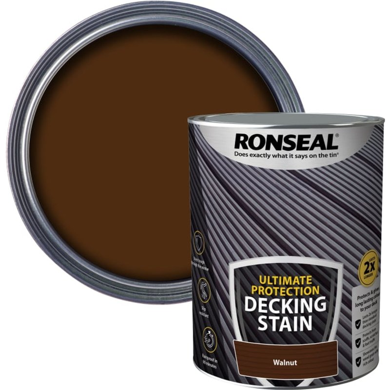 Ronseal Ultimate Protection Decking Stain Walnut 5 litre 39105