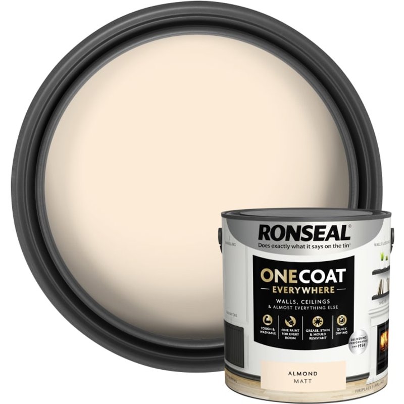Ronseal One Coat Everywhere Almond 2.5L 21304 KCB.7015103.21304.76