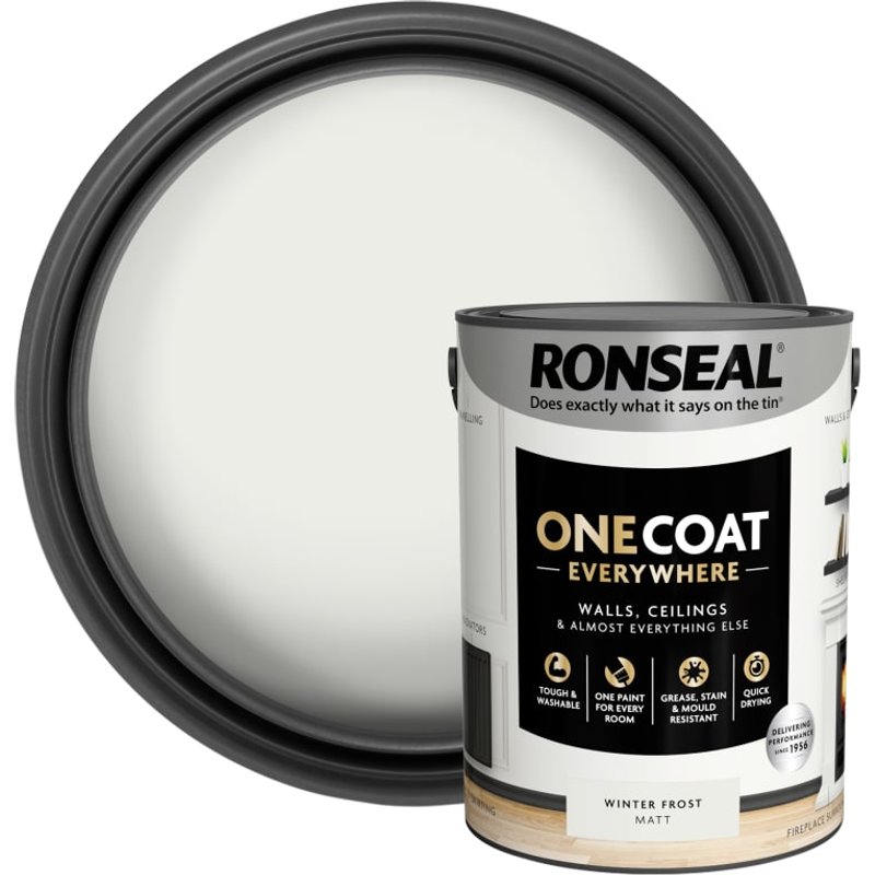 Ronseal One Coat Everywhere Interior Winter Frost Matt 5 litre KCB.7015103.22104.81