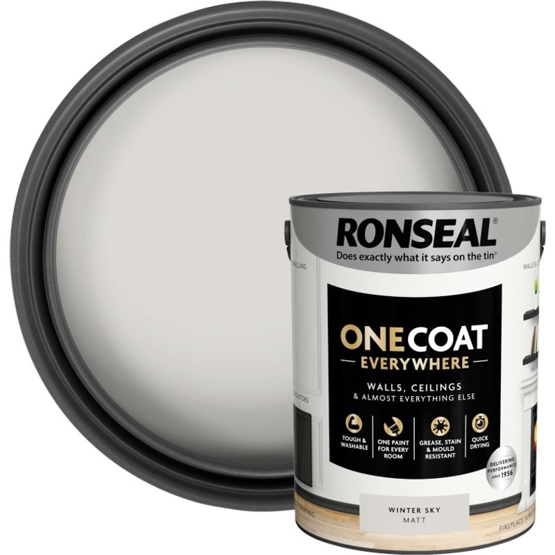 Ronseal One Coat Everywhere Interior Winter Sky Matt 5 litre KCB.7015103.12604.81