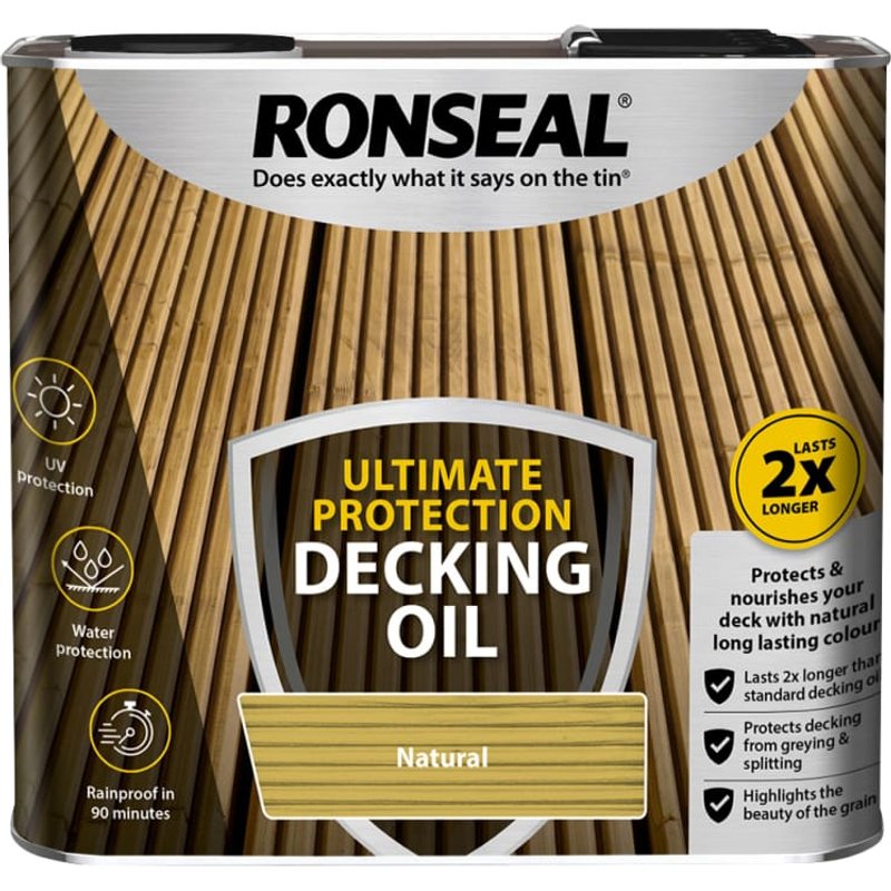 Ronseal Ultimate Protection Decking Oil Natural 2.5 litre 36933