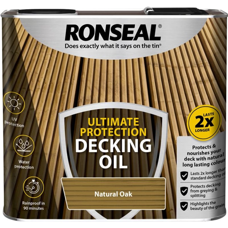 Ronseal Ultimate Protection Decking Oil Natural Oak 2.5 litre 36935