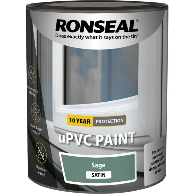 Ronseal uPVC Paint Sage Satin 750ml 39389