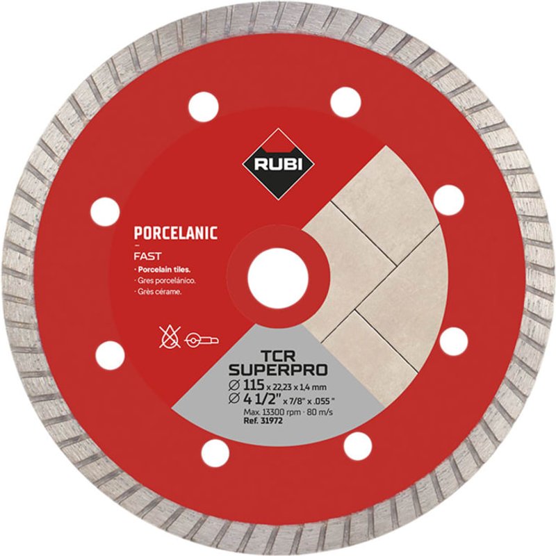 RUBI TILING TOOLS TCR115 SUPERPRO Diamond Blade 115mm 31972