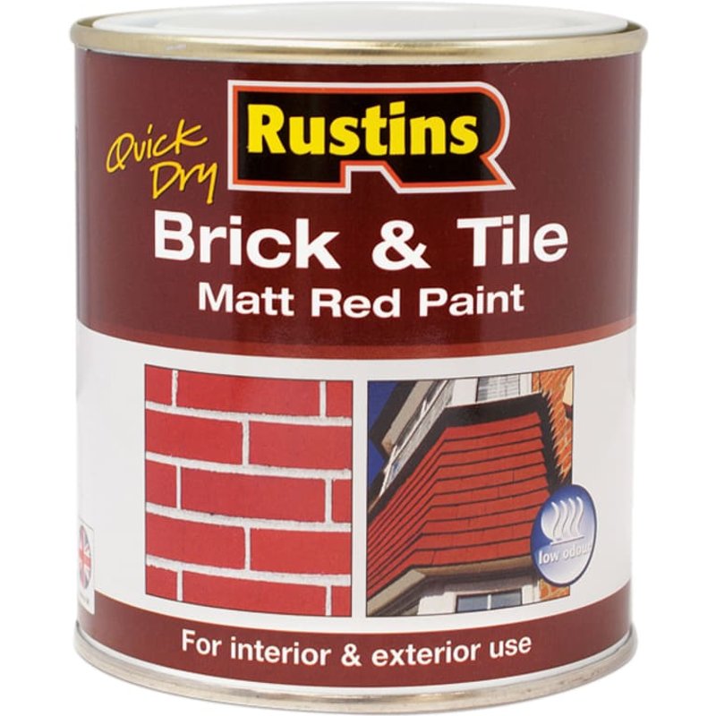 Rustins Brick & Tile Paint Matt Red 1L BRITW1000