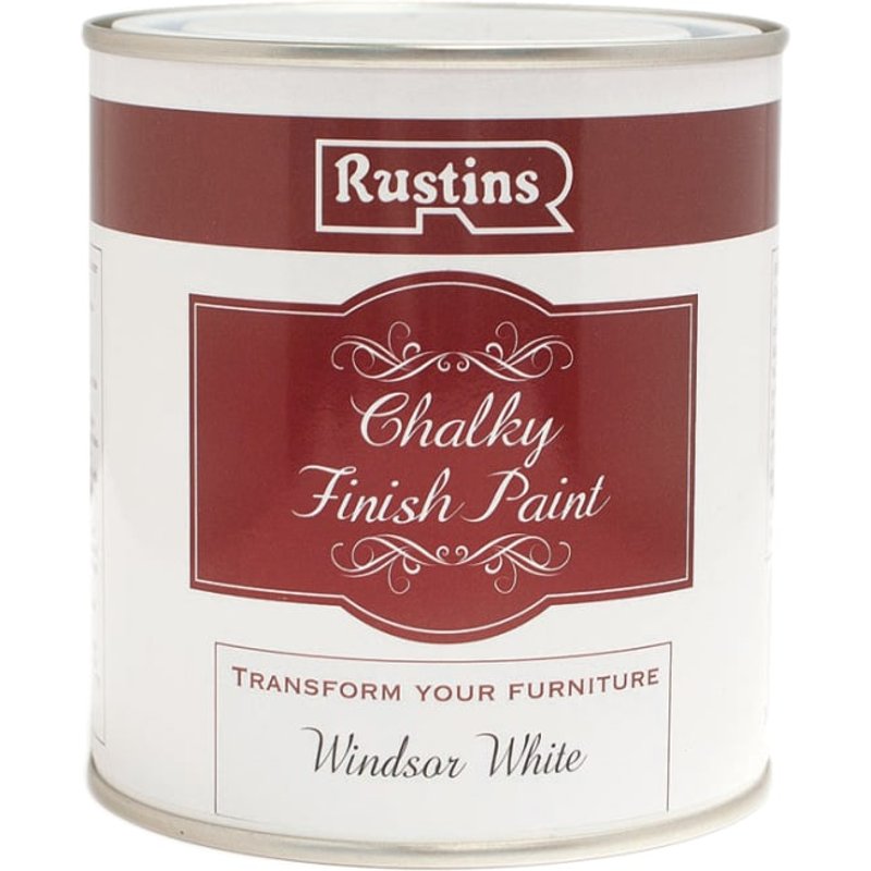 Rustins Chalky Finish Paint Windsor White 500ml CHAPW500