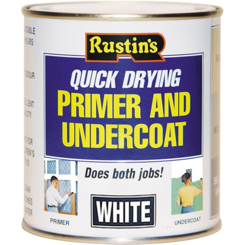 Rustins Quick Dry Primer & Undercoat White 1L WHPU1000