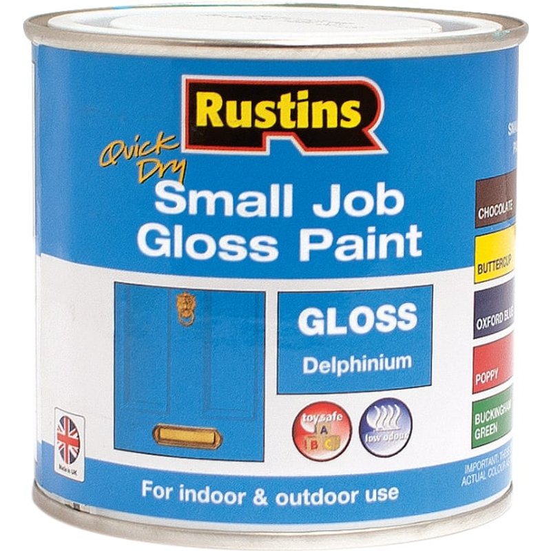 Rustins Quick Dry Small Job Gloss Delphinium 250ml GPDEW250
