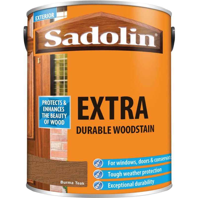 Sadolin Extra Durable Woodstain Burma Teak 5 litre 5028553
