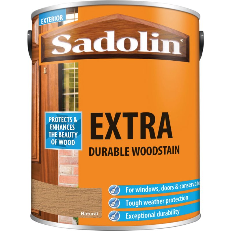 Sadolin Extra Durable Woodstain Natural 5 litre 5028580