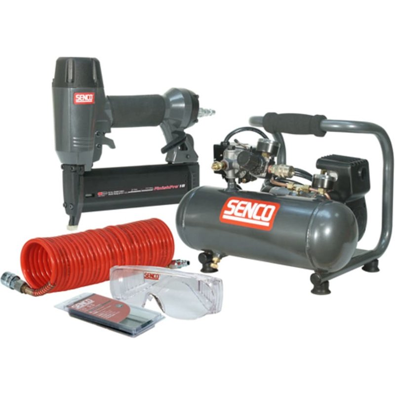 Senco Finish Pro 18 Pneumatic Nailer & 1 HP Compressor Kit 110V PC0964UK1