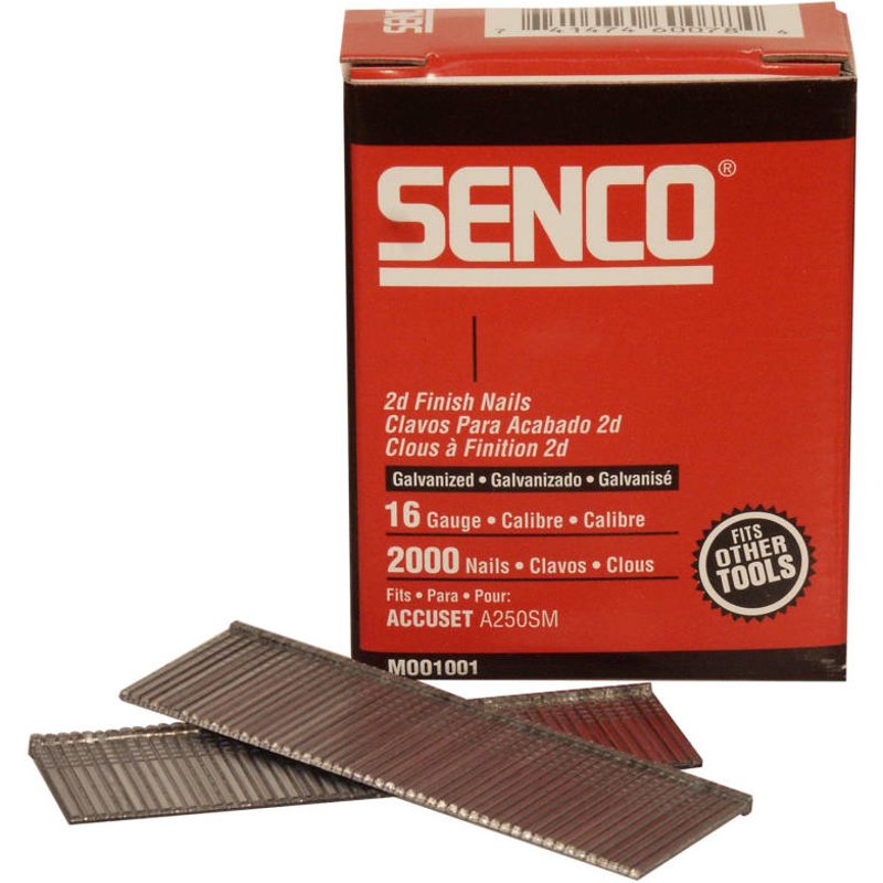 Senco Straight Brad Nails Galvanised 16G x 45mm (Pack 2000) RX19EAA