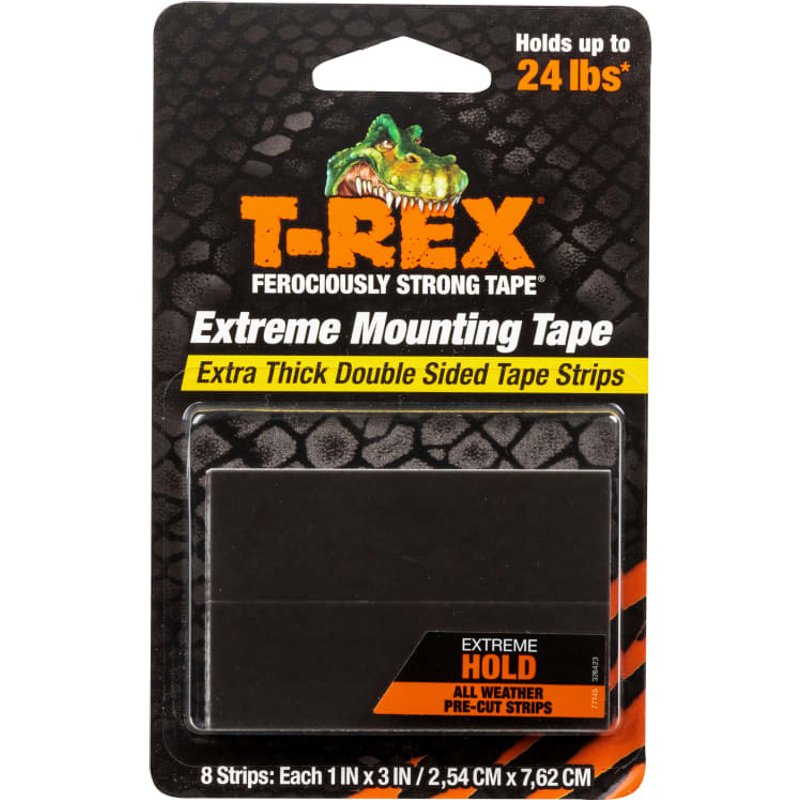 Shurtape T-REX® Extreme Hold Mounting Strips 2.54 x 7.62cm (Pack 8) 286252
