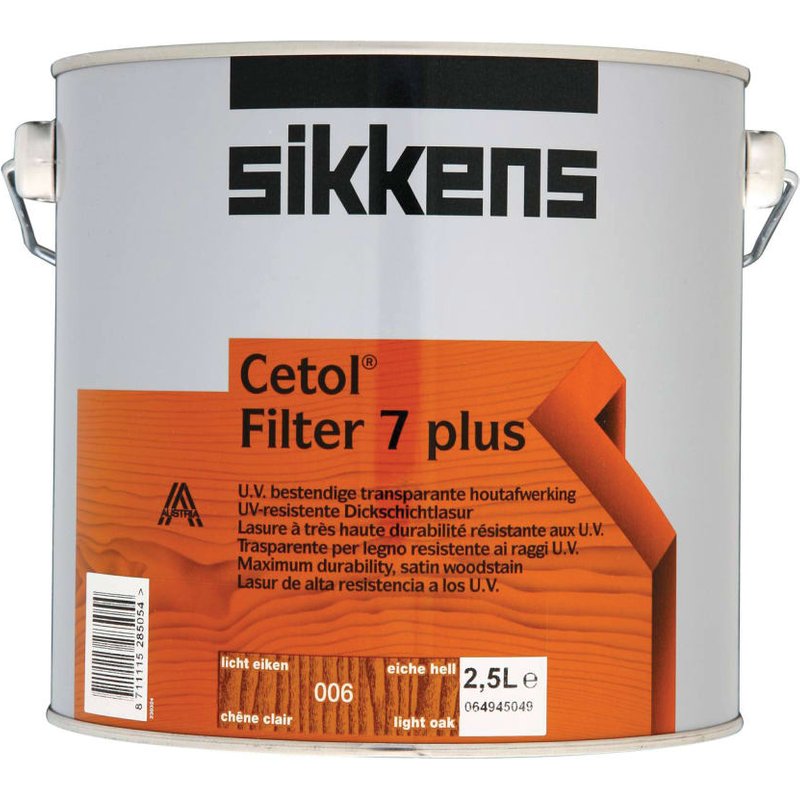 Sikkens Cetol Filter 7 Plus Translucent Woodstain Light Oak 2.5 litre 5085901