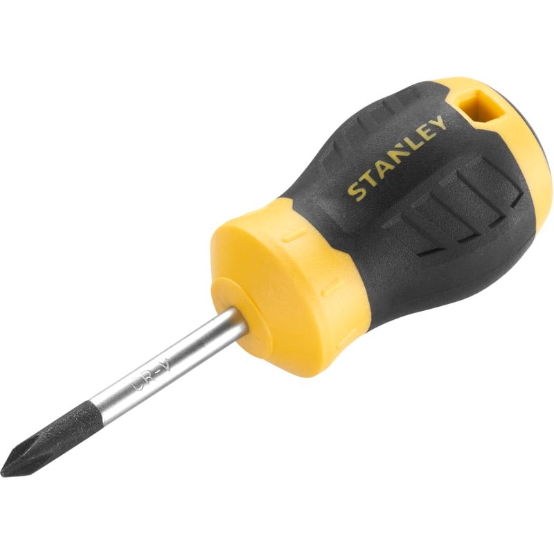 STANLEY® Hand Tools CUSHION GRIP™ Stubby Screwdriver Phillips Tip PH1 x 45mm STHT16154-0