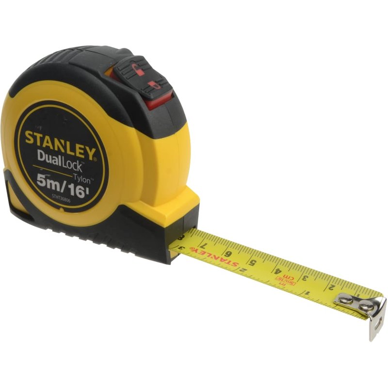 STANLEY® Hand Tools DualLock™ Tylon™ Pocket Tape 5m/16ft (Width 19mm) STHT36806-0