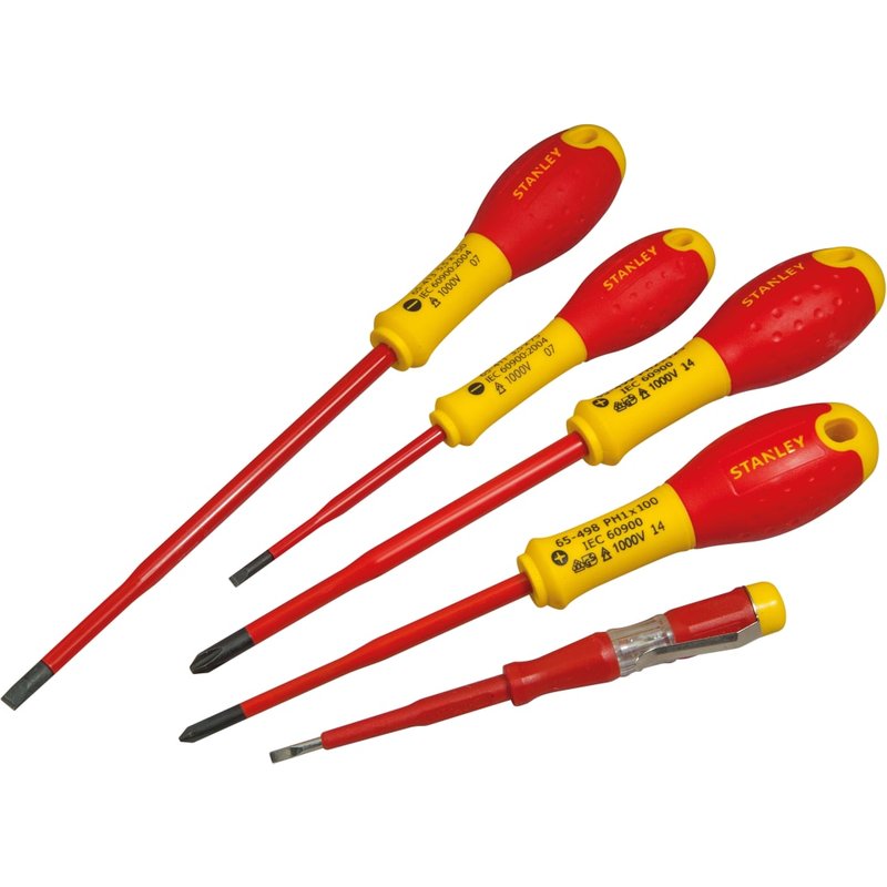 STANLEY® Hand Tools FatMax® VDE Insulated Screwdriver Set, 5 Piece Plusminus XTHT0-62694