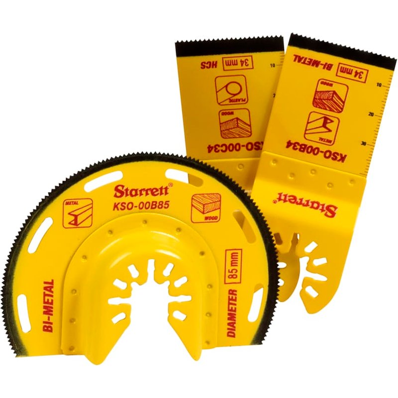 Starrett KSO-0300 General Purpose Oscillating Blade Set, 3 Piece KSO-0300