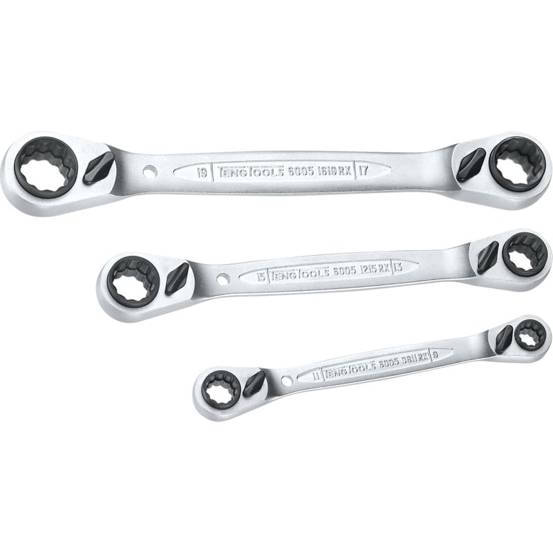 Teng Multi Ratchet Ring Spanner Set of 3 8-19mm 6503RX