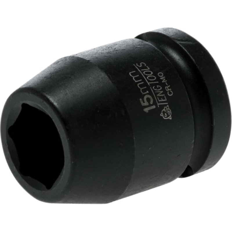 Teng Impact Socket Hexagon 6-Point 1/2in Drive 15mm 920515N