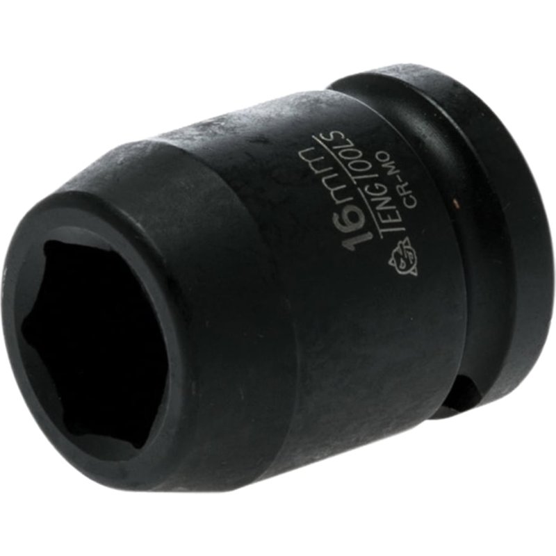 Teng Impact Socket Hexagon 6-Point 1/2in Drive 16mm 920516N