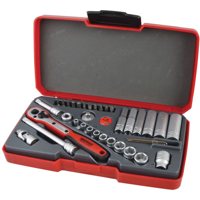 Teng T1436 Socket Set of 36 Metric 1/4in Drive T1436