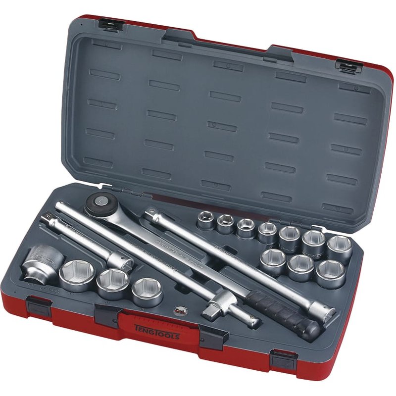 Teng T3418-6 Socket Set of 18 Metric 3/4in Drive T3418-6