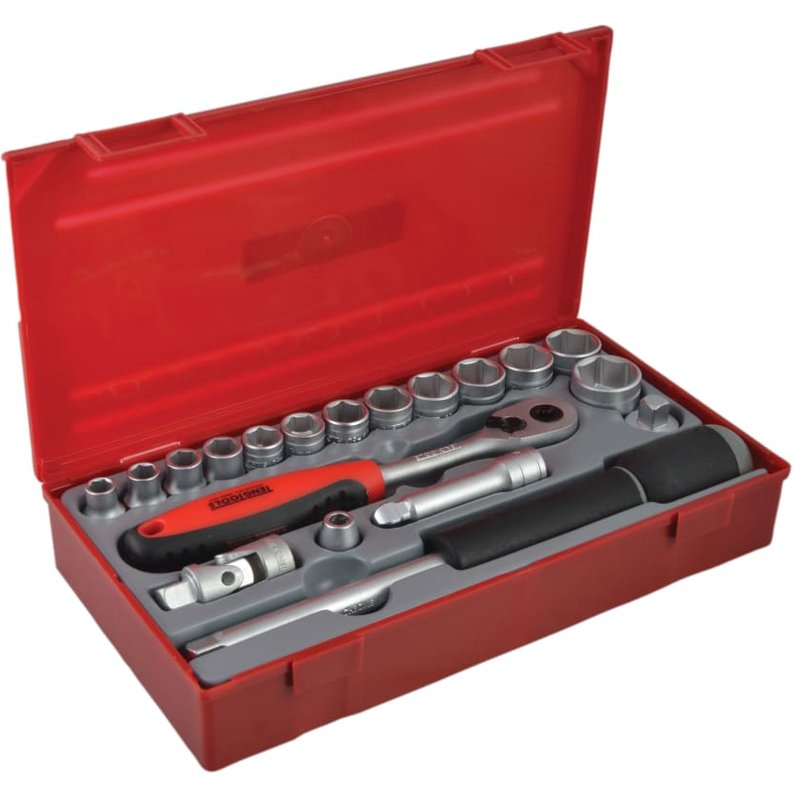 Teng TT3819 Regular Metric Socket Set, 19 Piece - 3/8in Drive TT3819