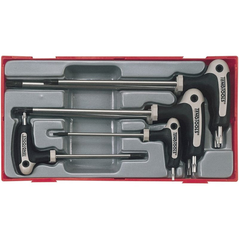 Teng TTTX7 TX/TPX TORX T-Handle Screwdriver Set, 7 Piece TTTX7
