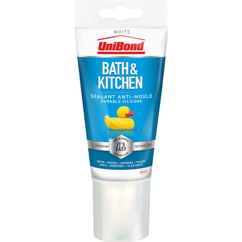 UniBond Healthy Kitchen & Bathroom Anti Mould Sealant White Tube 147g 2900632