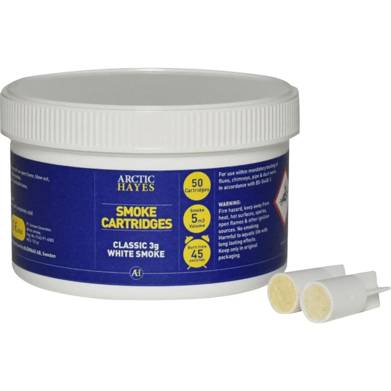Arctic Hayes Smoke Cartridges Classic 3g White (Tub 50) 333003C