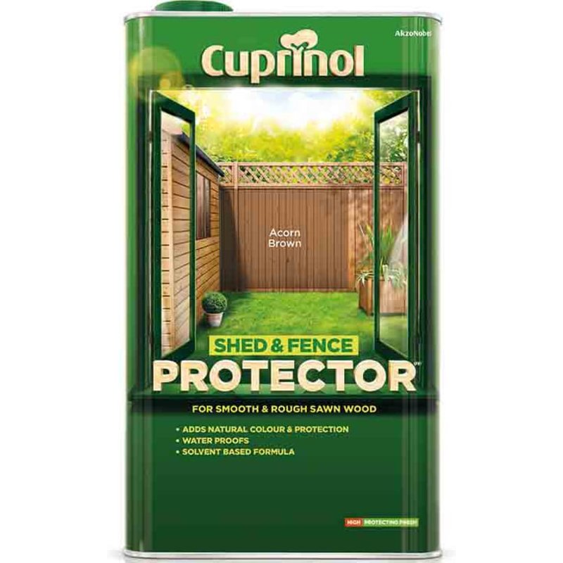 Cuprinol Shed & Fence Protector Acorn Brown 5L 5095345