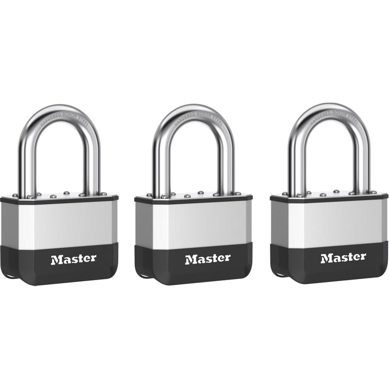 Master Lock Elite⢠Laminated 45mm Padlock - 38mm Shackle (Pack of 3) PK1EURTRILF