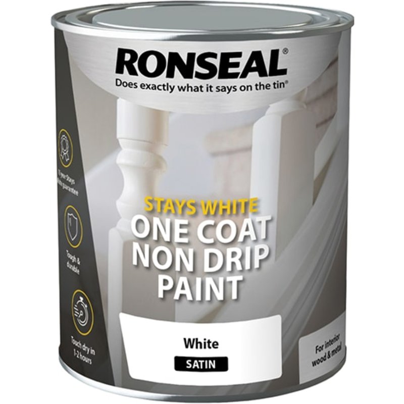 Ronseal Stay White One Coat Satin 750ml 37518