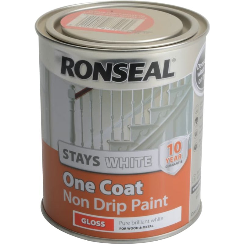 Ronseal Stay White One Coat Gloss 750ml 37516