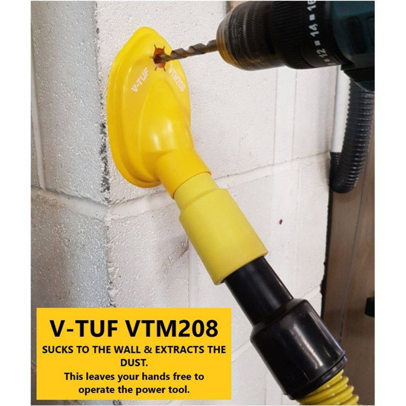 V-TUF VTM208 Drill Pod - 20mm Core Drill Shroud Tool for Dust Free Drilling VTM208