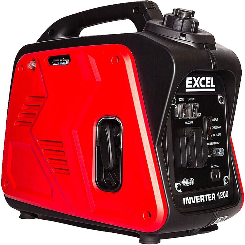 Excel Petrol Inverter Generator 4-Stroke Engine - 1200W Power Output, 60CC for Reliable Outdoor use