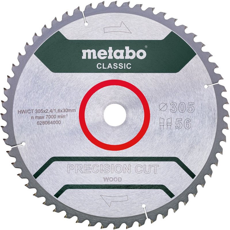 Metabo 305mm Circular Saw Blade Precision Cut Wood Classic 628064000 305mm