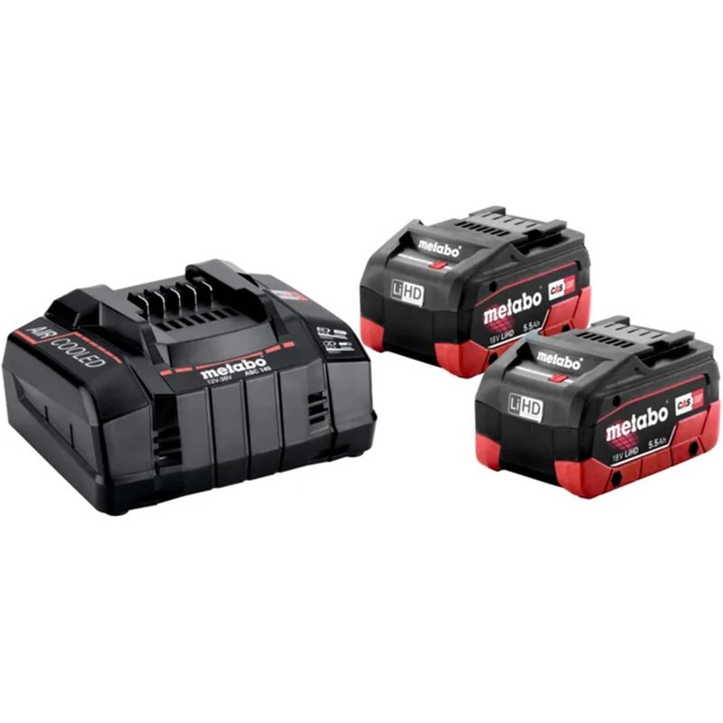 Metabo Basic Set 12-36V 2 x 5.5Ah LiHD Battery with ASC 145 Charger 685122380