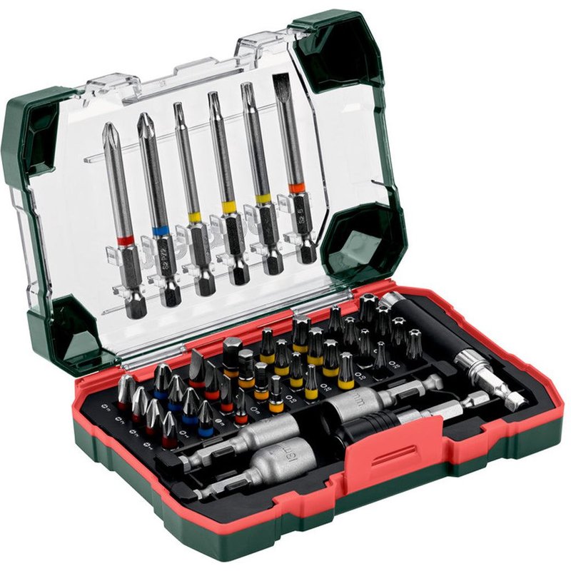 Metabo Screwdriver Bit Set 43 Piece in Plastic Cassette 626719000