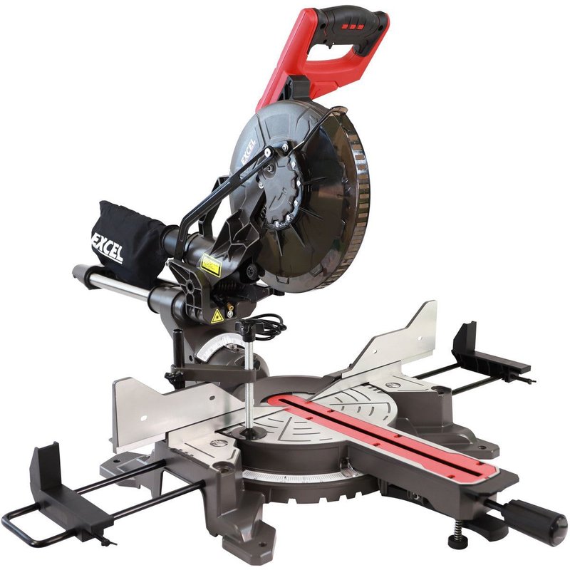 Excel 10" 255mm Sliding Mitre Saw Double Bevel 2000W/240V with Laser 10"