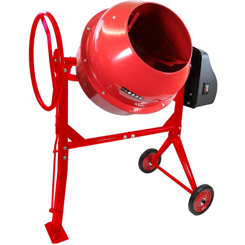 Excel 180L Portable Cement Concrete Mixer 240V/800W with Wheels 180L