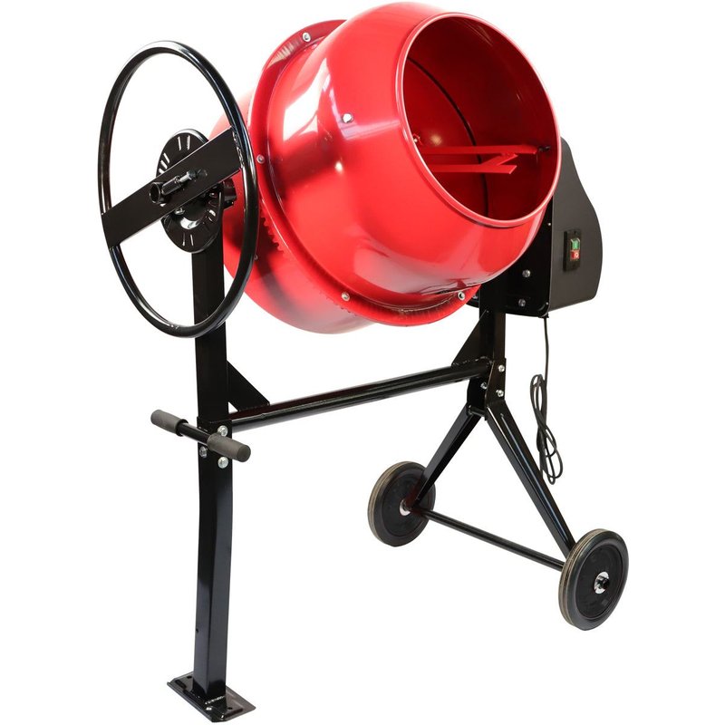 Excel 140L Portable Cement Concrete Mixer 230V/550W with Wheels 140L