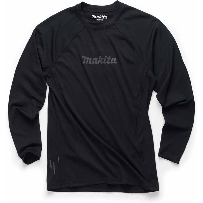 Makita MK501M Tech Baselayer Top Slim Fit Black - Size XL MK501M