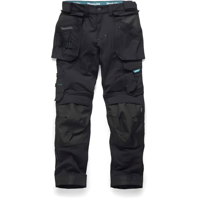 Makita MK304M Onyx Stretch Trousers Slim Fit Black - L31" Leg 34" Waist MK304M