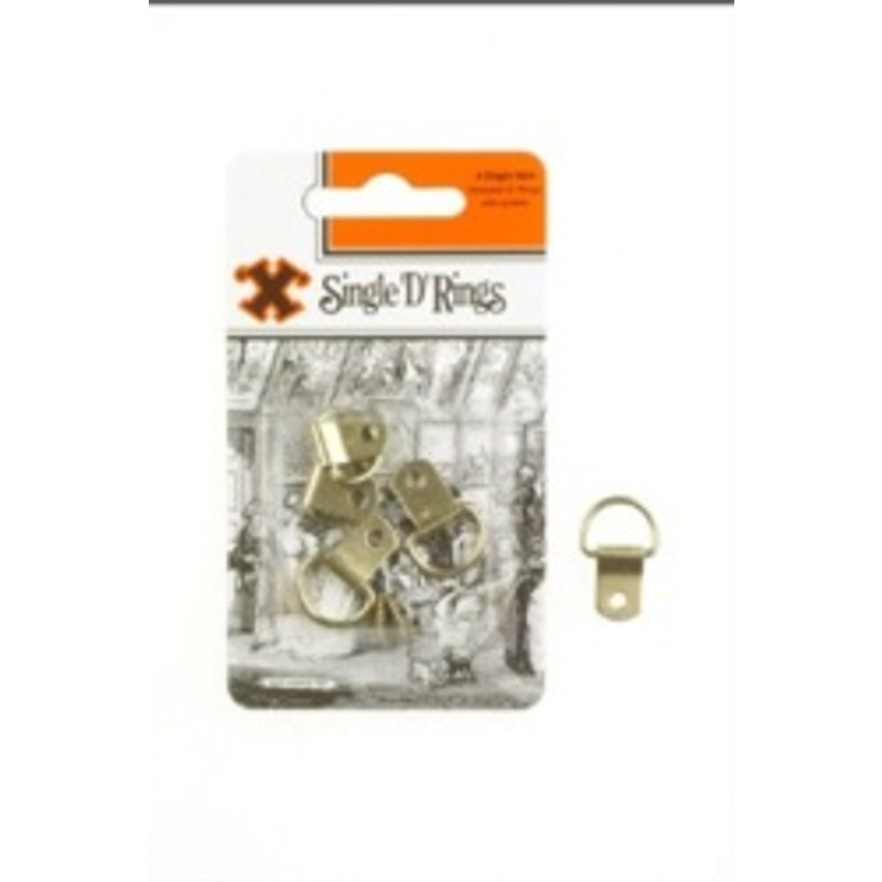 Challenge "X" Brand Single D Rings Brass 12856