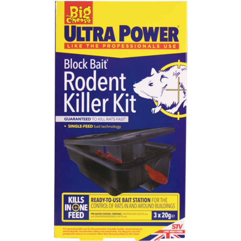 The Big Cheese Ultra Power Block Bait Rodent Killer Kit STV566