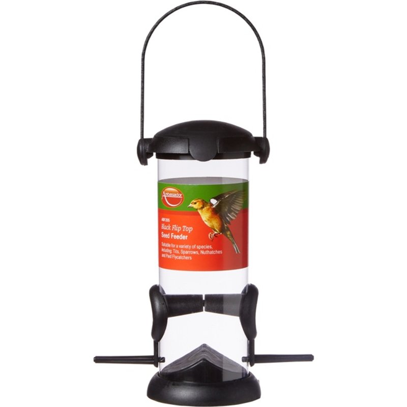 Ambassador Black Flip Top Seed Feeder ABF205