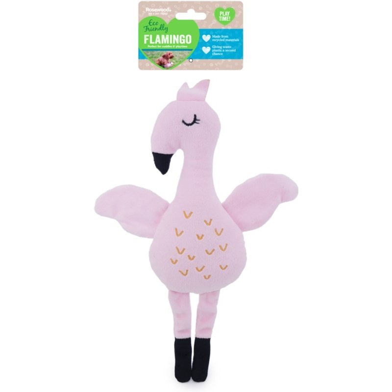 ROSEWOOD Eco Friendly Flamingo Dog Toy 20571