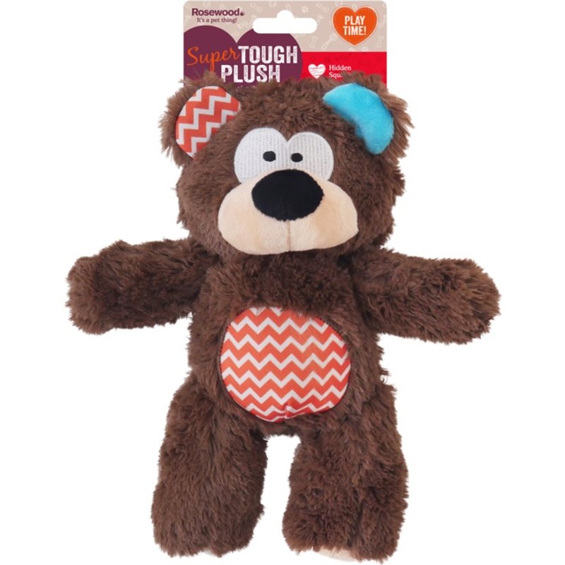 ROSEWOOD Super Tough Plush Bear Dog Toy 39036